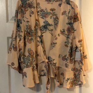 1x beige and peach jacket